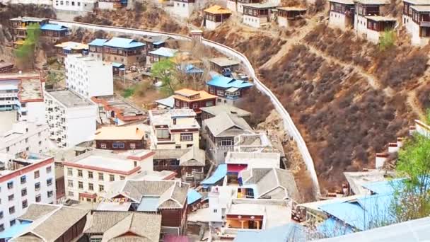 View of Baiyu Monastery in Baiyu — Stock Video