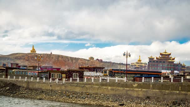 Timelapse del Monasterio de Yarchen Gar en Sichuan — Vídeo de stock