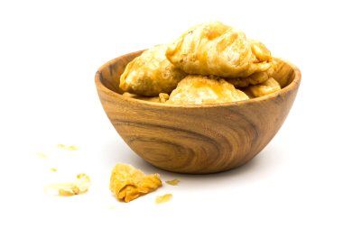 Köri Puffs bir ahşap kase