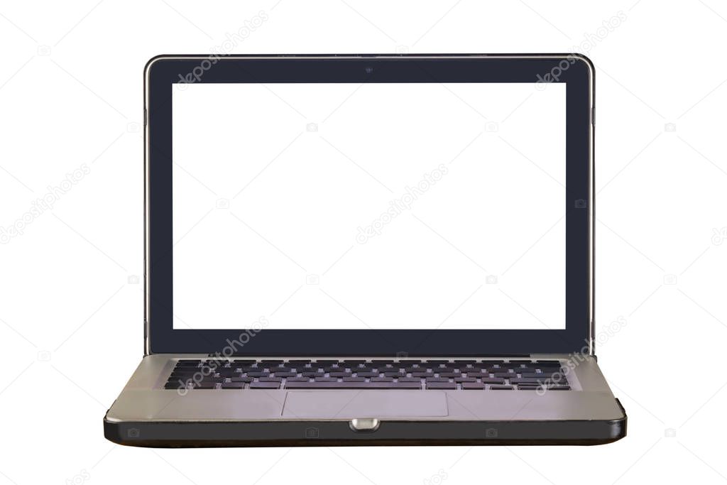 Closeup of laptop computer