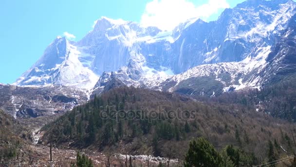 Landskap Berget Siguniang Nationalpark Sichuan Kina Uhd — Stockvideo