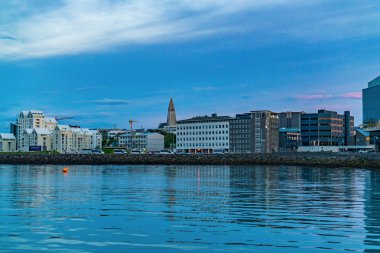 Reykjavik Cityscape erken sabah