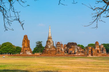 Ayuthaya tarihi park, Phra Nakhon Si Ayutthaya Eyaleti, Tayland Wat Mahathat görünümünü