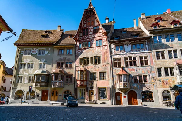 Vackra utomhus på medeltida byggnad — Stockfoto