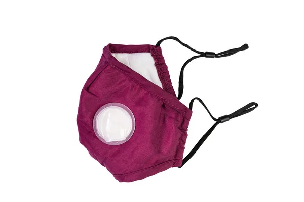 Pm2 Dimma Mask Med Andningsventil Isolerad Vit Bakgrund Med Klippbana — Stockfoto