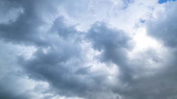 Nubes Moviéndose Cielo Durante Día Movimiento Nubes Lluvia — Vídeos de Stock