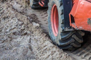 Buldozer tekerlek yakın çekim