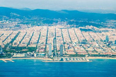 Uçak görünümünden Barcelona