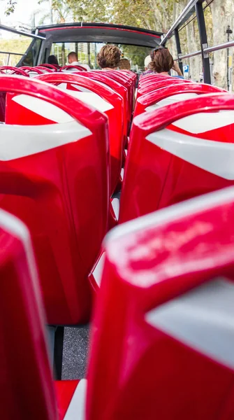 Red Tourist Bus Seats