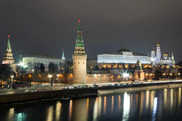 Nuit du Kremlin à Moscou — Photo