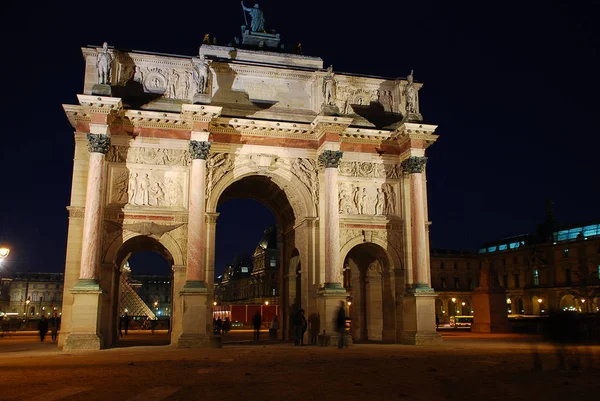 Arc de Triomphe du Carrousel de noche — Foto de Stock