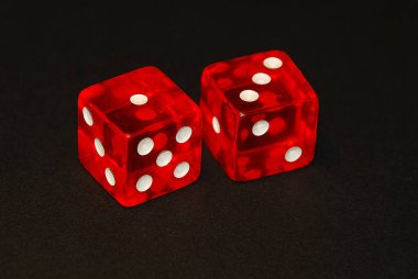 bir siyah Resepsiyon, sonuç dört (4), bir (1) ve üç (3 iki zar)