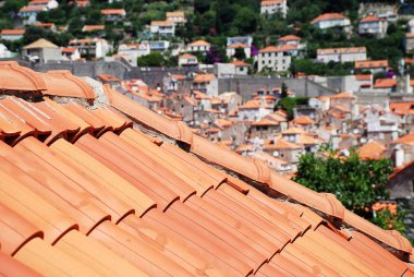 Dubrovnik'in eski şehir rooftops