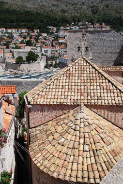 Dubrovnik'in eski şehir rooftops