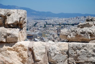 Atina akropolisi görünümünden
