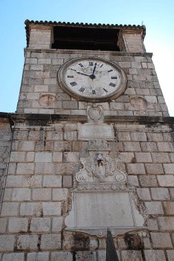 Eski Kotor şehir (Karadağ bir saatli kule)