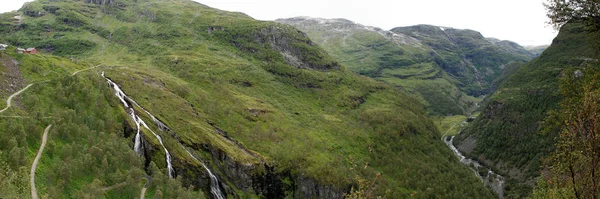 Краєвид на Myrdal станції, Aurland, Норвегія — стокове фото