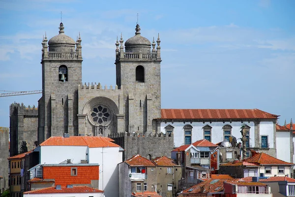 Vista aérea de la Catedral de Se en Oporto, Portugal — Foto de Stock