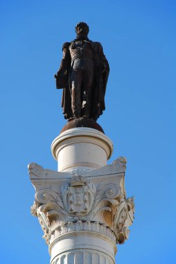 Pedro IV, Rossio Meydanı, Lizbon, Portekiz sütun görünümünü