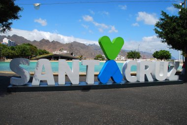 Oturum harbor Santa Cruz bölgesinde, Teneriffe, İspanya
