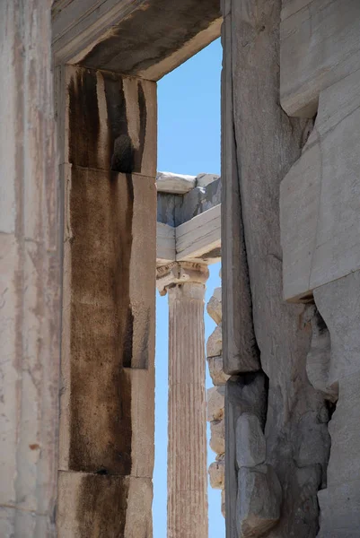 Colonne del Tempio di Efesto, lato nord-ovest dell'Agorà, Atene, Grecia — Foto Stock