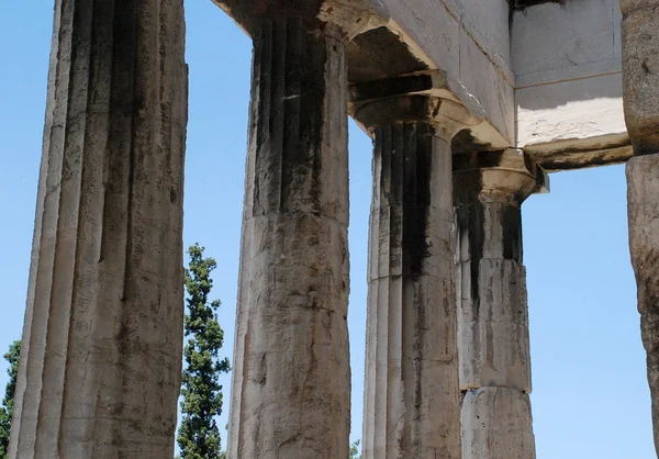 Colonne del Tempio di Efesto o Efesto, Agorà di Atene, Grecia — Foto Stock