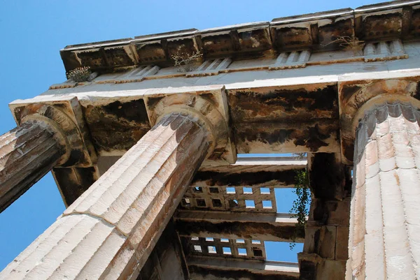 Colonne del Tempio di Efesto o Efesto, Agorà di Atene, Grecia — Foto Stock