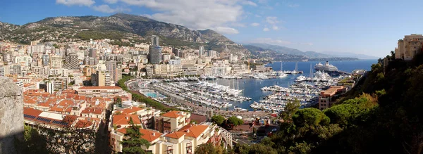 Panoramatický pohled na La Condamine a Monte Carlo — Stock fotografie