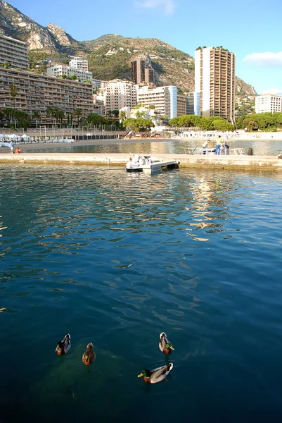 Monte Carlo, Monaco: Plage du Larvotto (Larvotto beach) — Stock Photo, Image