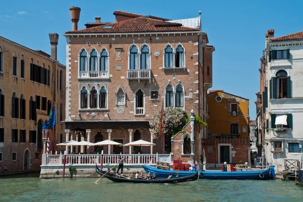 Wenecja, Włochy: Weneckie pałace nad Kanałem Grande Obraz Stockowy