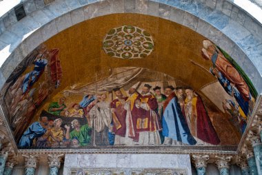 Venedik, İtalya: Batı cephesi, St. Mark Bazilikası Mozaiği