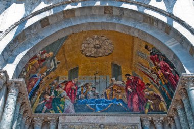 Venedik, İtalya: Batı cephesi, St. Mark Bazilikası Mozaiği 