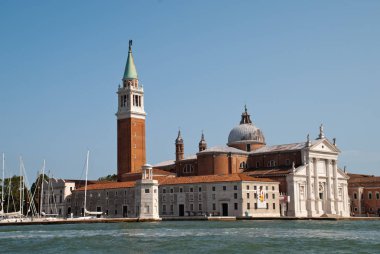 Venedik, İtalya: Giudecca kanalından San Giorgio Maggiore kilisesine manzara