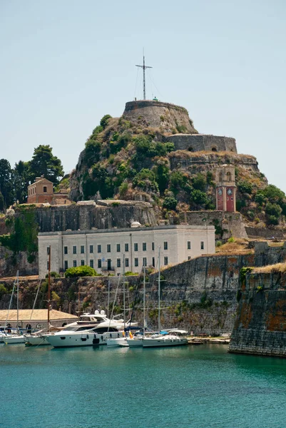 Corfou, Grèce : Le côté nord de la vieille forteresse vénitienne — Photo