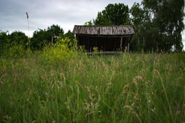 Yaz akşam manzara şehir dışında kırsal kesimde.