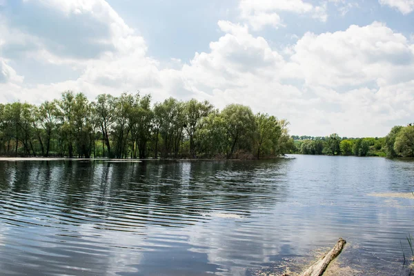 Літній сонячний річковий пейзаж. Концепція подорожі, подорожі . — стокове фото