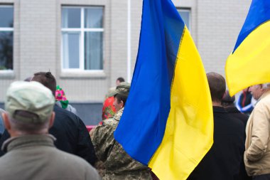 2 Ekim 2017 Cherkasy Bölgesi Ukraynalı kasabasında protesto eylemi