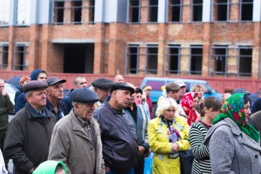2 Ekim 2017 Cherkasy Bölgesi Ukraynalı kasabasında protesto eylemi