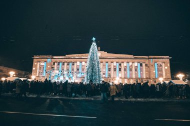 Ukrayna 'nın Cherkasy şehrindeki Noel ağacının açılışı, 19 Aralık 2018