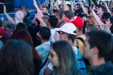 Ukrayna konser rap sanatçısı Yarmak 27 Mayıs 2018 Cherkassy, Ukrayna Festivali
