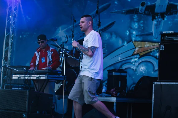 Concierto del artista de rap ucraniano Yarmak mayo 27, 2018 en el festival en Cherkassy, Ucrania — Foto de Stock