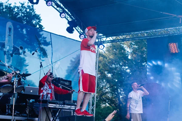 Koncert ukrajinské rapper Yarmak 27. května 2018 na festivalu v Cherkassy, Ukrajina — Stock fotografie