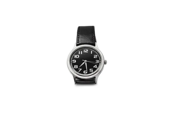 Hand watch with a black strap — Stock Photo, Image