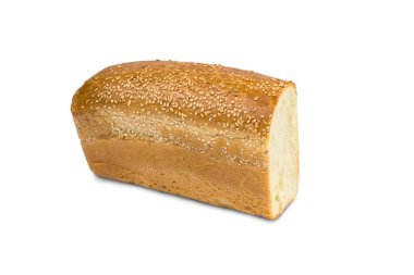 Beyaz arkaplanda izole edilmiş taze ekmek