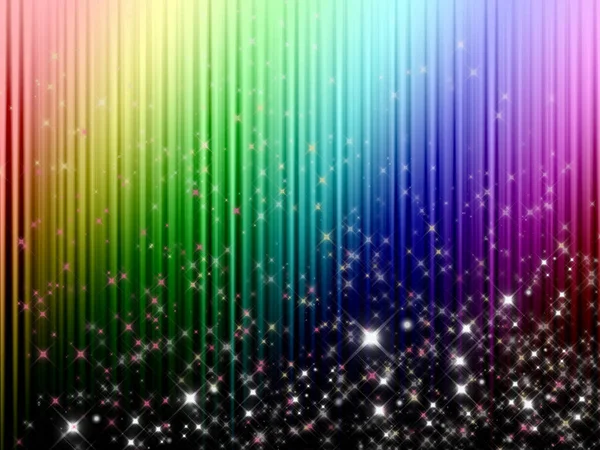 Astratto sfondo arcobaleno colorato con stelle — Foto Stock