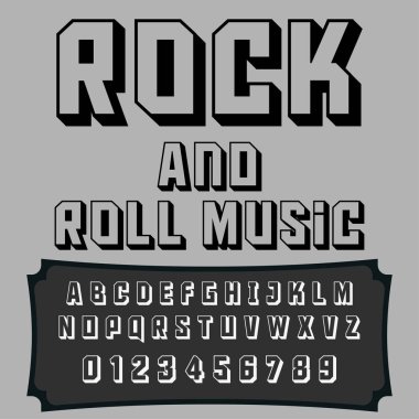 Komut dosyası yazı tipi yazı Rock ve Roll müzik vintage komut dosyası yazı tipi vektör yazı etiketleri için ve herhangi bir türü tasarımları