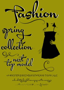 El yazısı hat yazı tipi adlı fashiontypeface, komut dosyası, eski stil - vintage