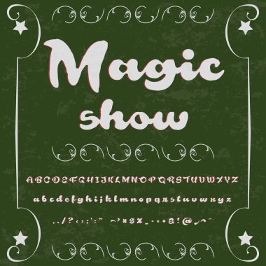 Komut dosyası yazı tipi Basma harf vintage Sihir gösterisi komut dosyası yazı tipi vektör yazı Etiketler ve herhangi bir türü-motifler