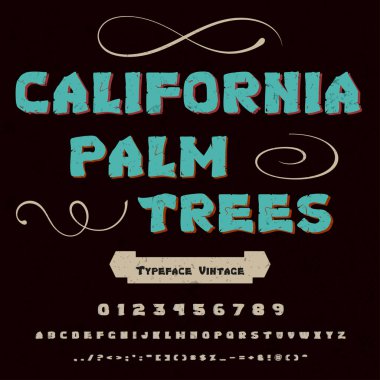 Yazı tipi komut dosyası yazı tipi ayarla adlandırılmış california palmiye ağaçları karakterleri küçük harf ve büyük harf - boyalı fırça elle yazılmış komut dosyası yazı tipi tipografi-senin - tasarımlar için alfabe