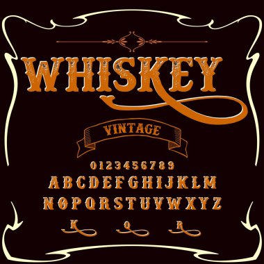 Viski yazı tipi komut dosyası yazı vintage komut dosyası yazı tipi vektör yazı etiketleri için ve herhangi bir türü tasarımları